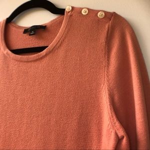 Peach Cotton Ann Taylor LOFT Sweater